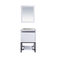 Laviva Alto 24, White Cabinet & Matte White VIVA Stone Surface Countertop 313SMR-24W-MW